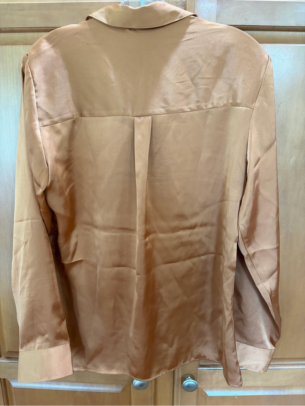 Express Portofino | Super Soft Button-Front Blouse in Rust - Picture 2 of 8